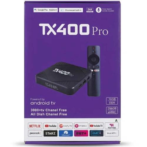 TX400 Pro 24K Ultra HD Android TV Box