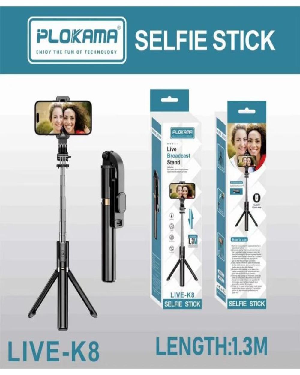 Plokama LIVE-K8 Selfie Stick